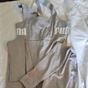 PUMA Light Gray Sleeveless Jumpsuit